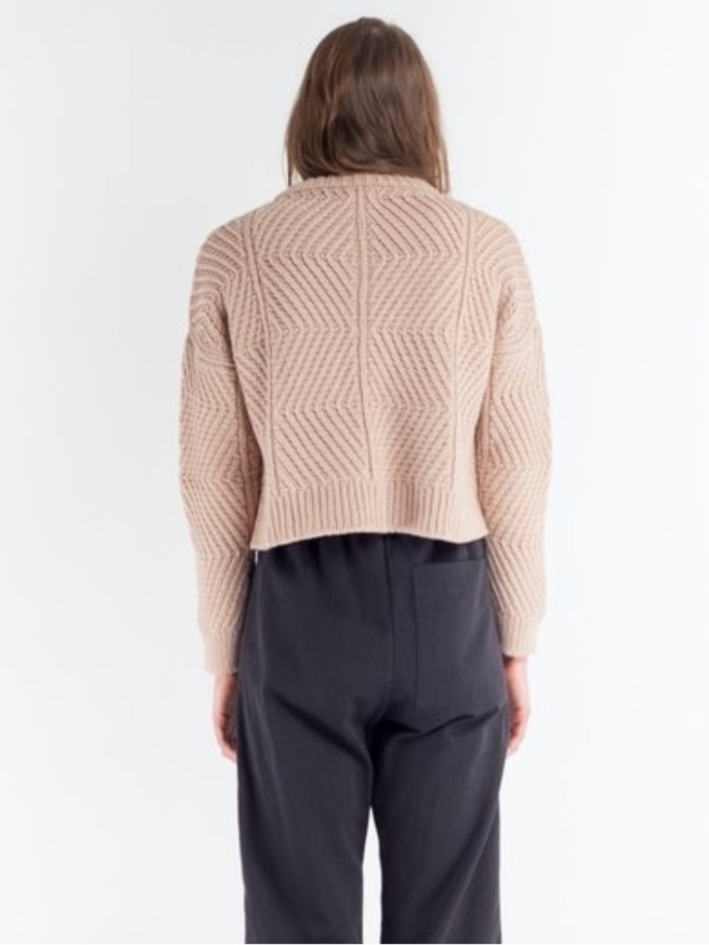 Micaela Greg Bevel Sweater - Wool - Blush - S - Picture 2 of 9